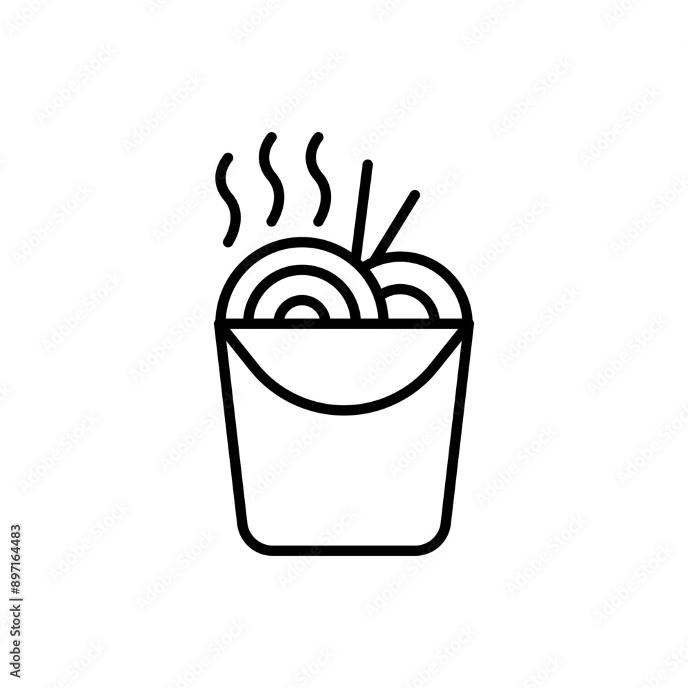 Box Noodle outline icons, minimalist vector illustration ,simple transparent graphic element .Isolated on white background Box Noodle outline icons, minimalist vector illustration ,simple transparent graphic element .Isolated on white background