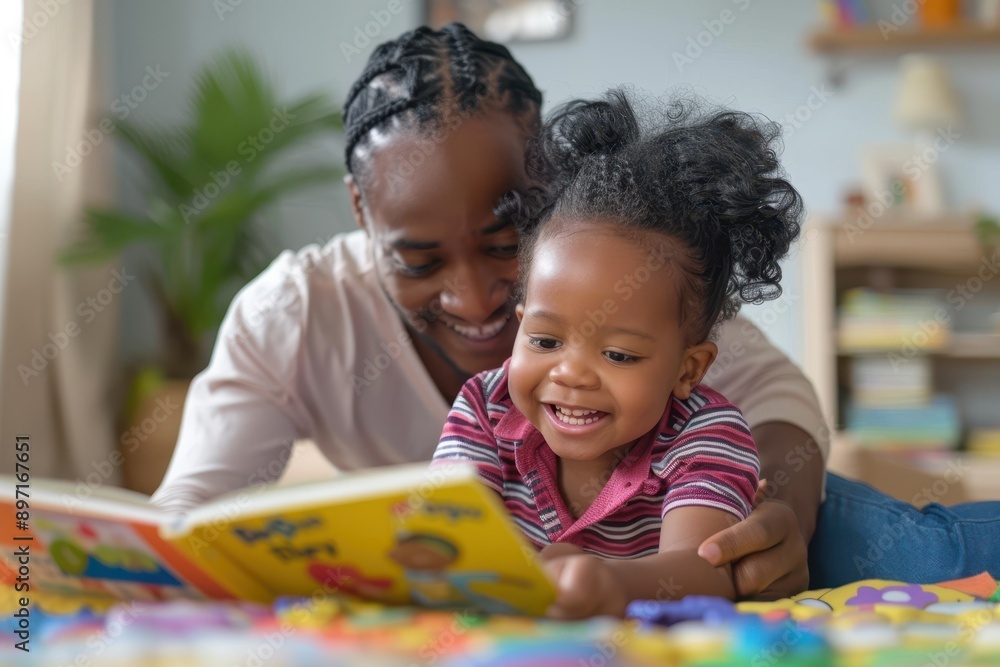 Bonding through Personalized Homeschool Learning: Parent and Child Engaged in Reading Exercise Together Bonding through Personalized Homeschool Learning: Parent and Child Engaged in Reading Exercise Together