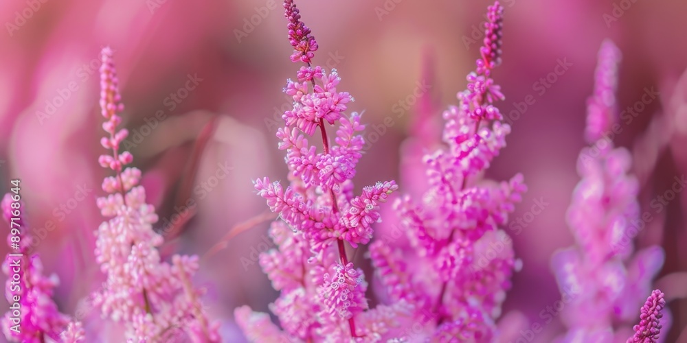 Obraz premium A vivid close-up of delicate pink wildflowers blooming.
