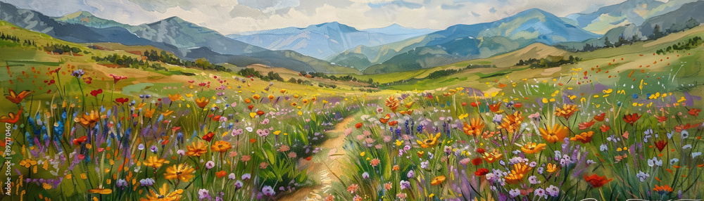 Fototapeta premium alpine meadow in summer