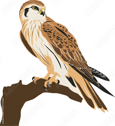 Peregrine vector on a white background