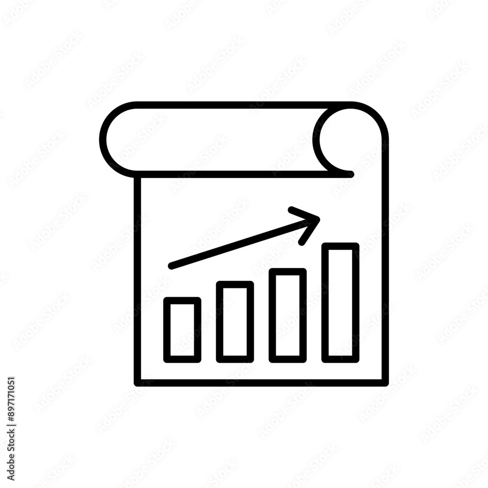 Chart report outline icons, minimalist vector illustration ,simple transparent graphic element .Isolated on white background Chart report outline icons, minimalist vector illustration ,simple transparent graphic element .Isolated on white background