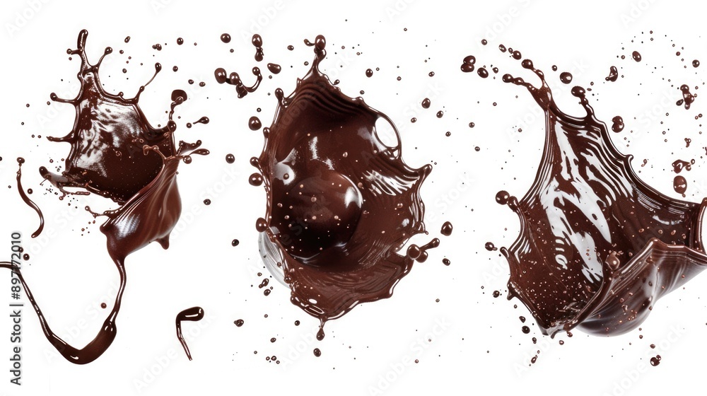 A stack of melting chocolate droplets A stack of melting chocolate droplets