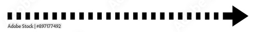 Long dashed arrow vector icon
