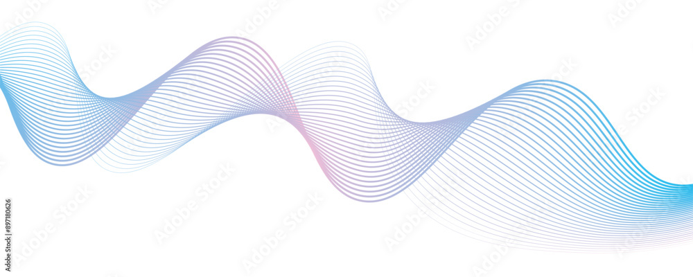 Abstract vector dot particles wave flowing smooth curve blue purple gradient color on white background. Futuristic technology concept.Suit for poster, banner, cover, website, flyer. Vector ilustration Abstract vector dot particles wave flowing smooth curve blue purple gradient color on white background. Futuristic technology concept.Suit for poster, banner, cover, website, flyer. Vector ilustration