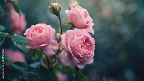 Wallpaper Mural Detail of the garden s rose blossoms Torontodigital.ca