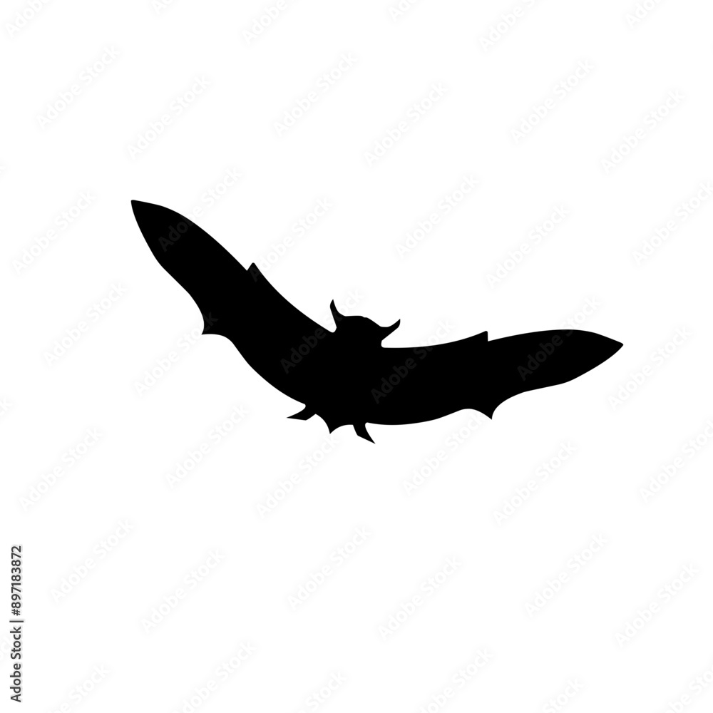 Black silhouettes of halloween bats set on white background Black silhouettes of halloween bats set on white background
