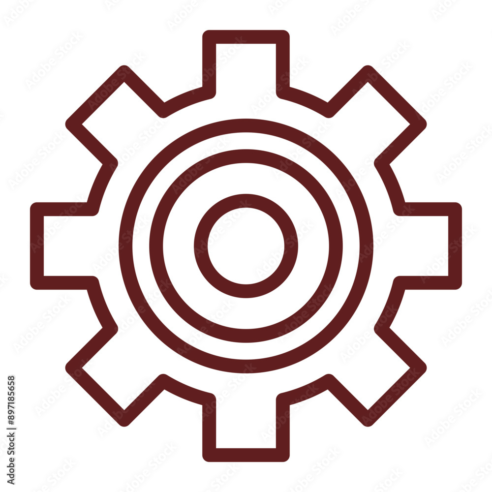 Configuration Vector Line Maroon Icon Design Configuration Vector Line Maroon Icon Design