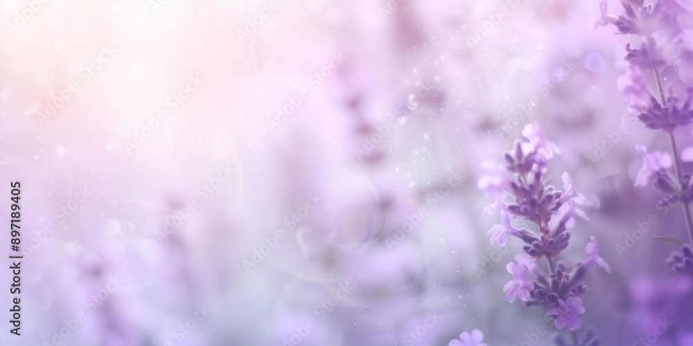 Delicate lavender flowers bathed in soft, ethereal light, creating a dreamy and serene atmosphere. Delicate lavender flowers bathed in soft, ethereal light, creating a dreamy and serene atmosphere.