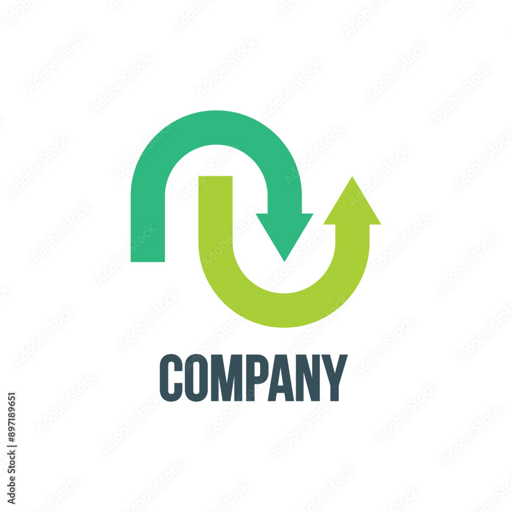 Circle with Arrow Head Logo. Vector logo template of an incomplete circle with an arrow head suitable for various business like media, advertising, communications, games Circle with Arrow Head Logo. Vector logo template of an incomplete circle with an arrow head suitable for various business like media, advertising, communications, games