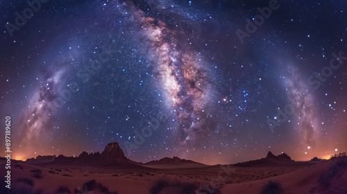 Milky Way Over Desert Landscape