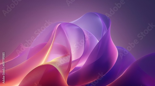 Mesmerizing purple gradient with wavy shapes, modern and vibrant, perfect for adding color to any project
