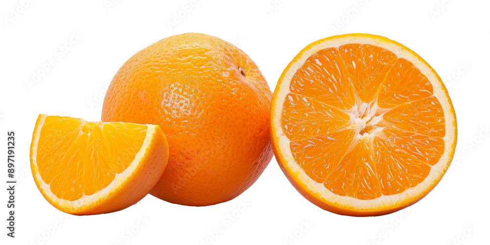 A close up of an orange with a slice missing A close up of an orange with a slice missing