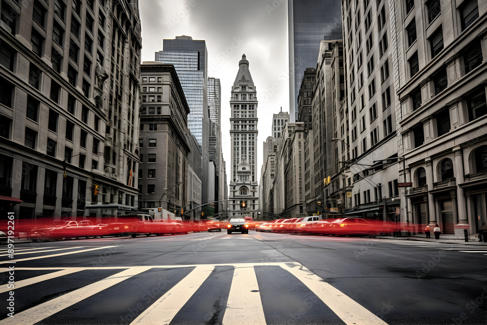 Traffic on the streets of Manhattan. Traffic on the streets of Manhattan.