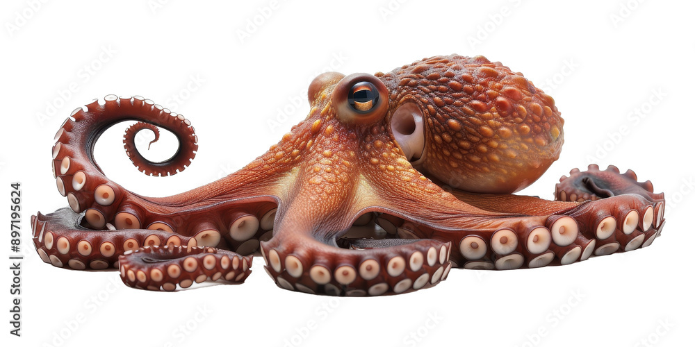Obraz premium A large octopus with a long tail and many eyes