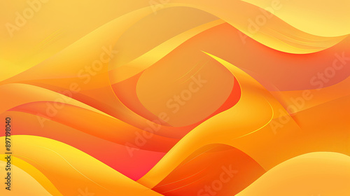 Abstract futuristic orange wave background with gradient colors