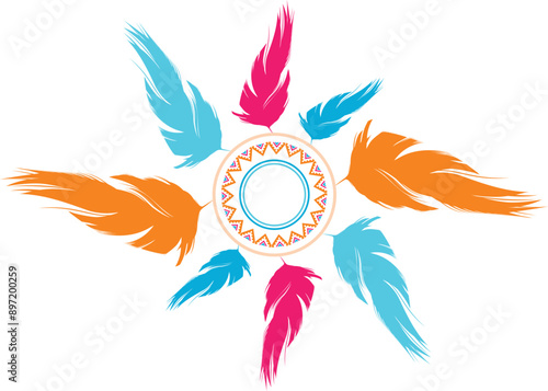 International Day of the World's Indigenous Peoples. 9th August worlds indigenous peoples day celebration cover banner with tribal village Pattern. The day is to raise awareness for their protection