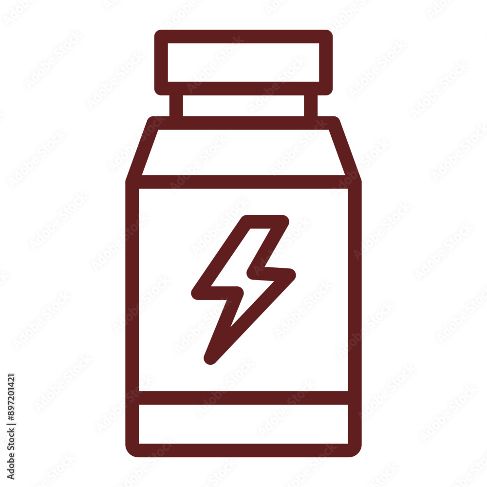 Obraz premium Supplement Vector Line Maroon Icon Design