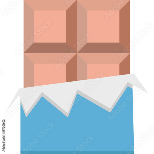 Chocolate vector icon in flat style 