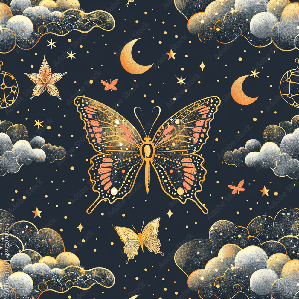 Butterflies and flowers and the sky Butterflies and flowers and the sky