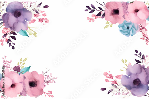 Ethereal Watercolor Lily of the Valley Botanical Watercolor Sunflower Symphony