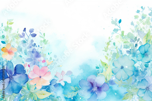 Ethereal Watercolor Anemone Abundance Tropical Watercolor Bird of Paradise