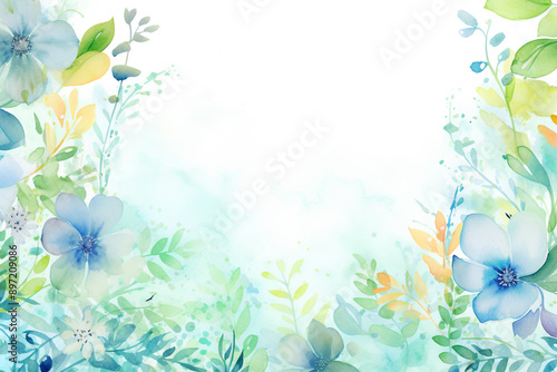 Seamless Watercolor Forget-Me-Not Bliss Watercolor Gardenia Grandeur