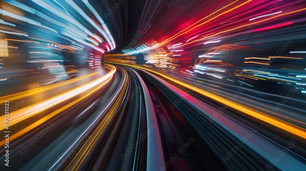 Abstract Light Trails in Motion Abstract Light Trails in Motion