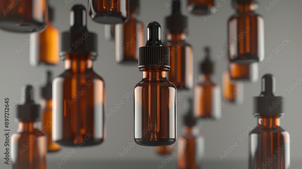 Amber glass dropper bottle mockup Amber glass dropper bottle mockup