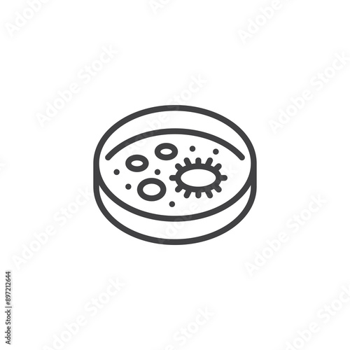 Petri Dish line icon