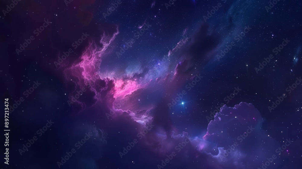 Fototapeta premium Cosmic Clouds and Glimmering Stars