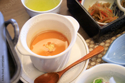 Silky Japanese Steamed Egg in a Traditional Cup