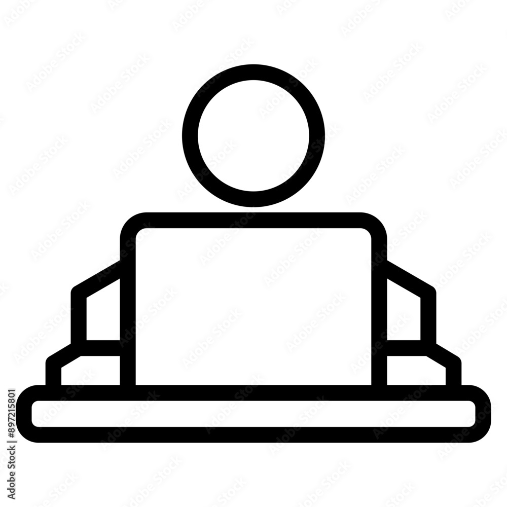 Icon of Person working from home on the computers Icon of Person working from home on the computers