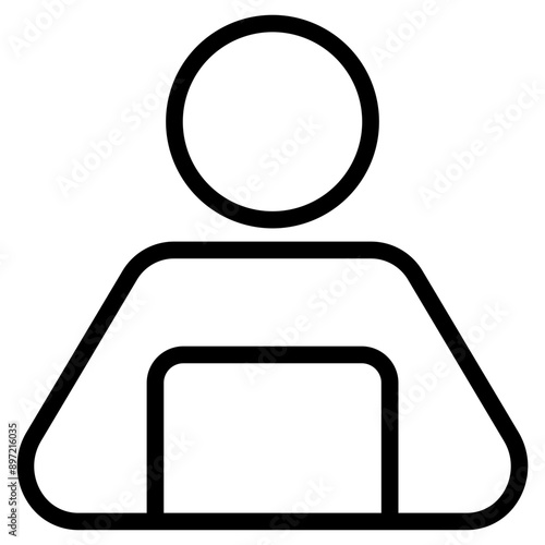 Icon of Person working from home on the computers