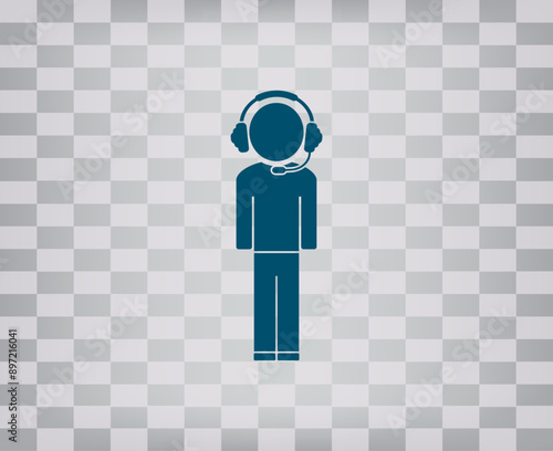 Vector icon on gray background with gradient