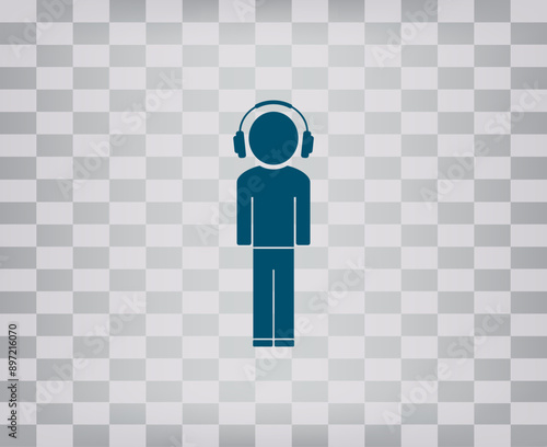 Vector icon on gray background with gradient