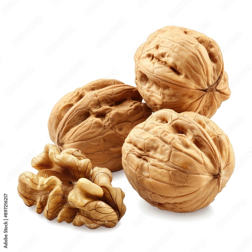 Three Whole Walnuts and a Cracked Walnut Three Whole Walnuts and a Cracked Walnut
