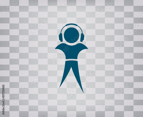 Vector icon on gray background with gradient