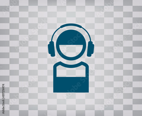 Vector icon on gray background with gradient