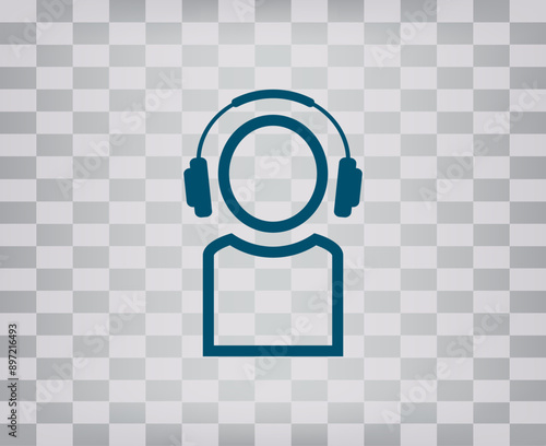 Vector icon on gray background with gradient