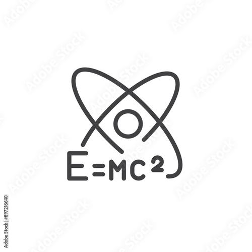 E mc2 line icon