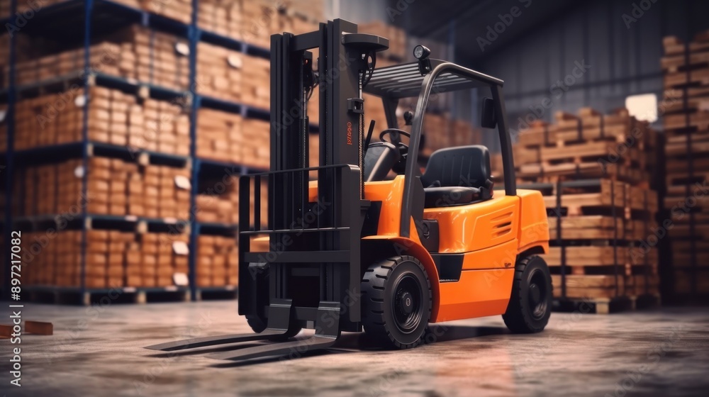 Forklift in Warehouse Forklift in Warehouse