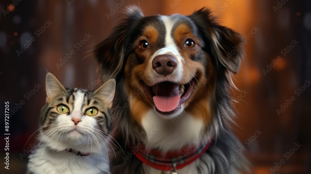 Happy Dog and Cat Happy Dog and Cat