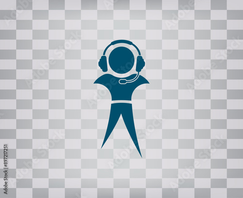 Vector icon on gray background with gradient