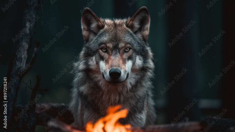 Wolf by the fire