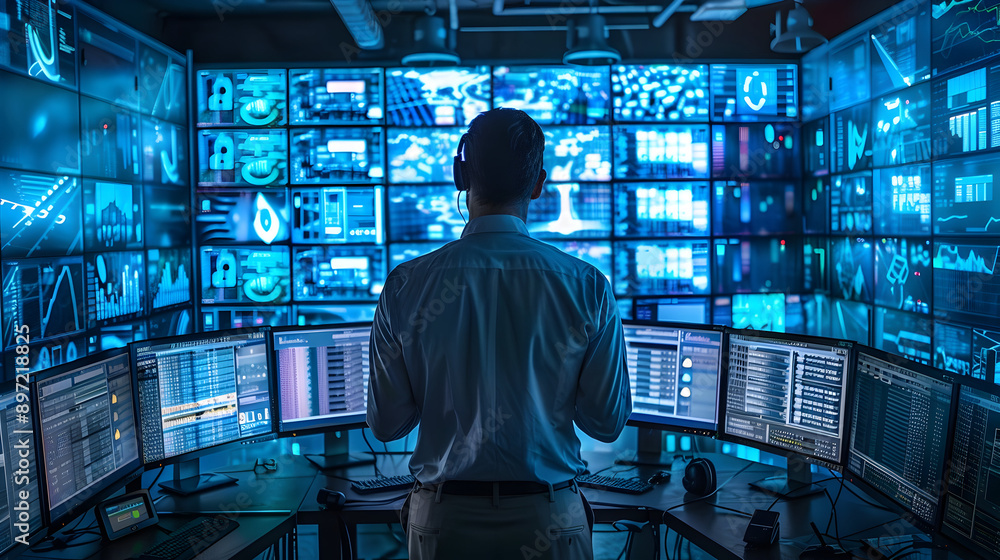 The Firewall's Last Stand: A network security center, defending against relentless cyber attacks. The Firewall's Last Stand: A network security center, defending against relentless cyber attacks.
