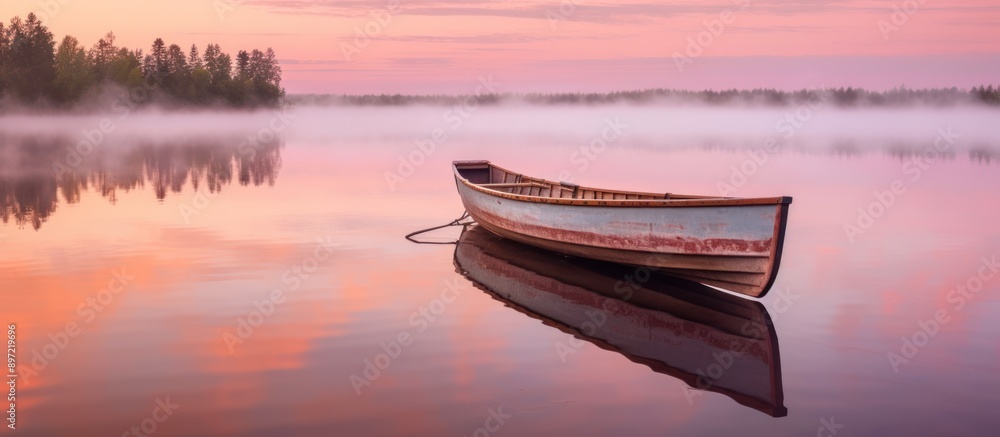 Sunrise Serenity on a Misty Lake Sunrise Serenity on a Misty Lake