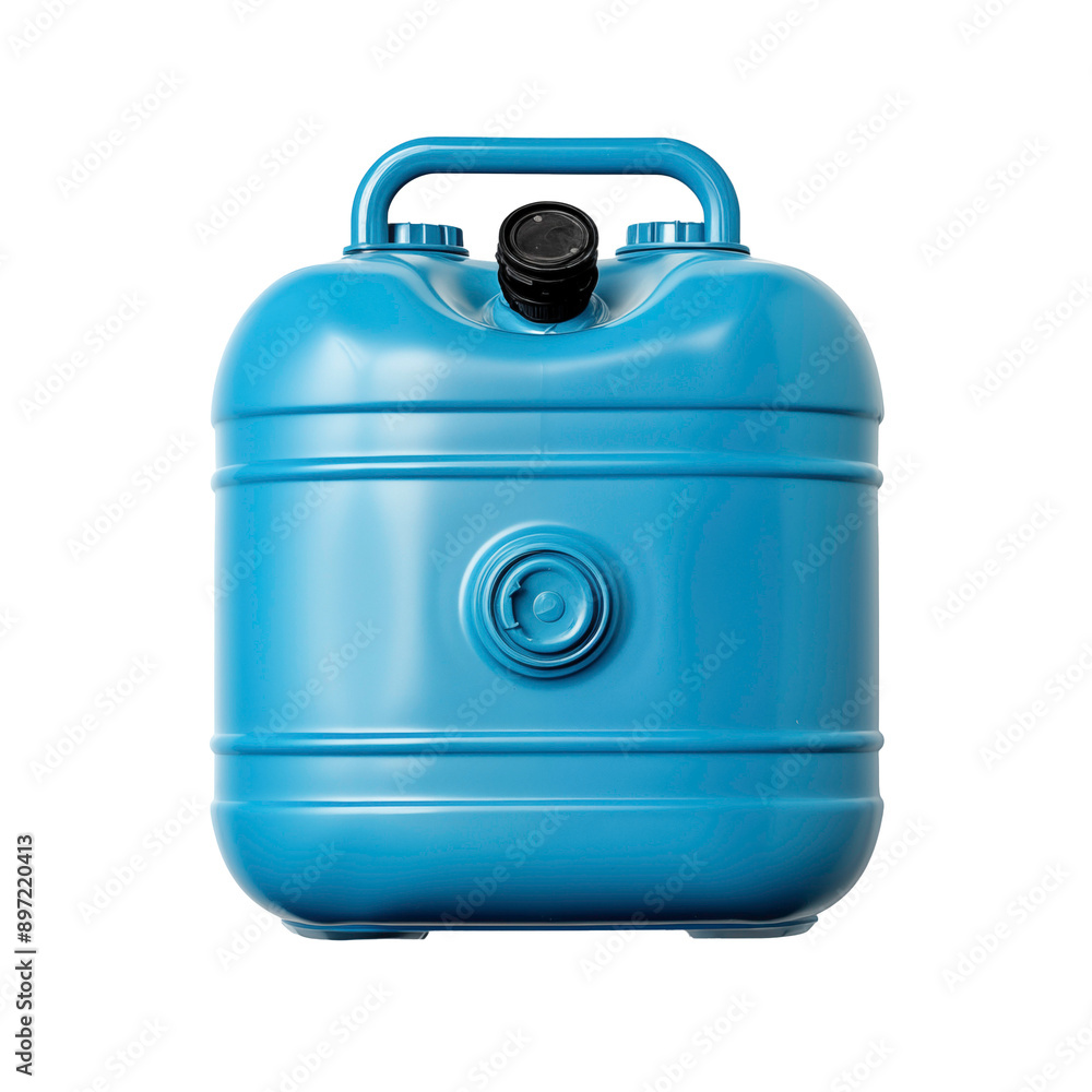 a blue plastic container with a black cap a blue plastic container with a black cap