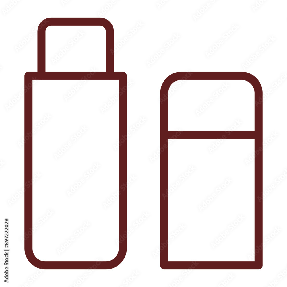 Lip Balm Vector Line Maroon Icon Design Lip Balm Vector Line Maroon Icon Design