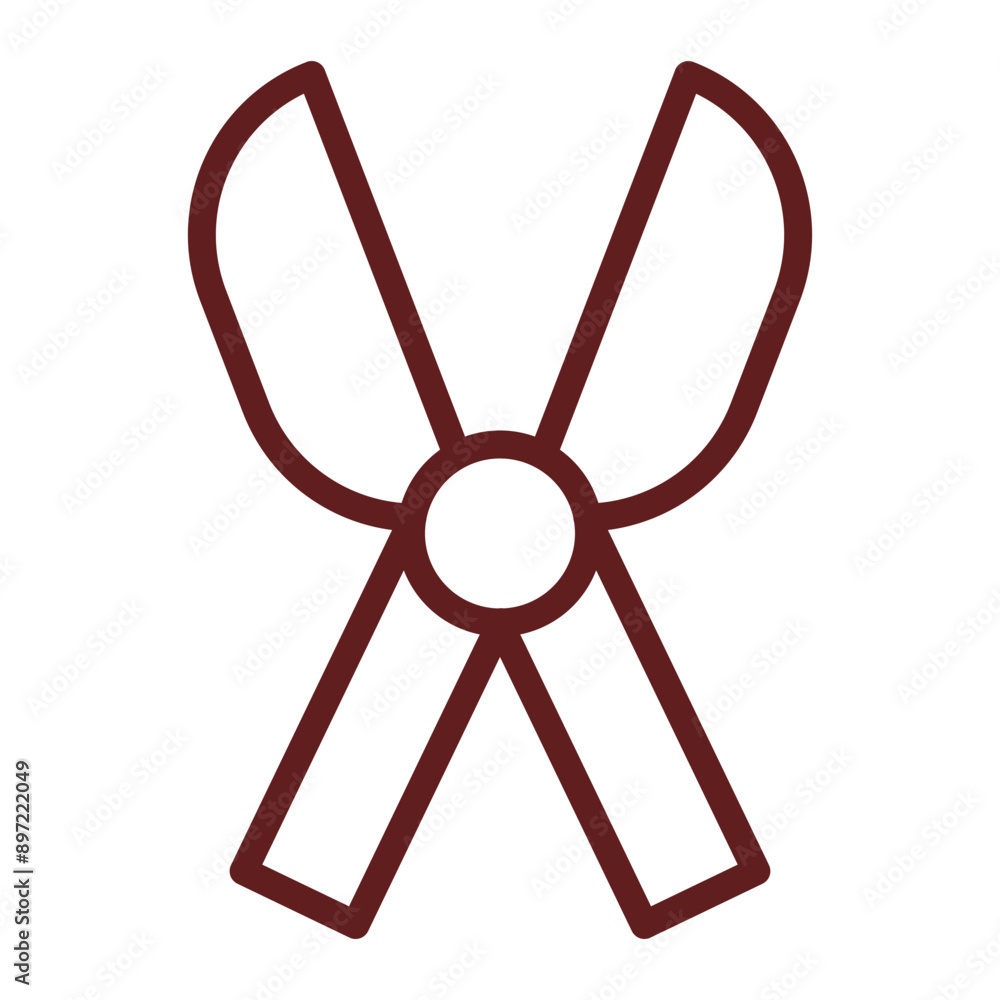 Grass Cutter Vector Line Maroon Icon Design Grass Cutter Vector Line Maroon Icon Design